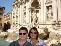 Joe and I in front of the Trevie Fountain