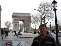 Joe at the Arch de Triomphe