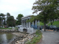 Plymouth Rock monument - closed off for renovation