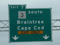 On our way along highway 3 to Cape Cod