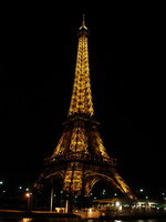 The Eiffel Tower at night